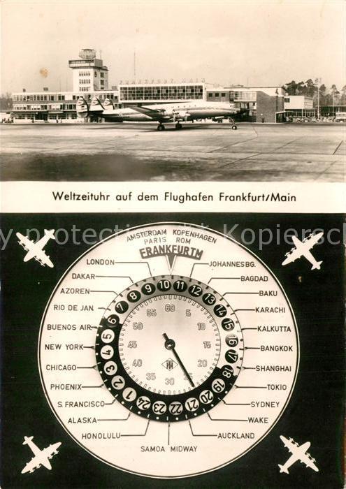 Frankfurt Main Weltzeituhr Flughafen