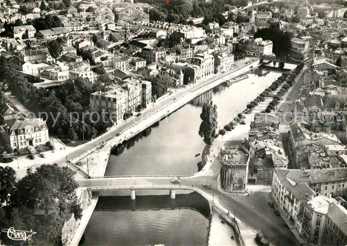 Verdun Meuse Vue aerienne sur la Meuse et les Quais