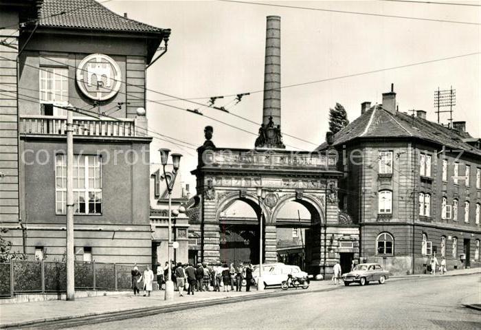 Pilsen Plzen Czechia Tor der Pilsner Brauerei