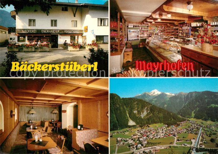 Mayrhofen Zillertal Baeckerei Eberharter Baeckerstueberl Verkaufsraum Gaststube