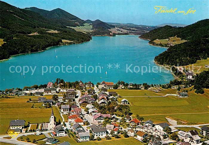 Fuschl See Salzkammergut Fliegeraufnahme
