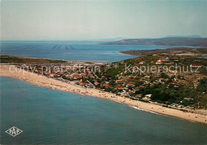 Leucate Vue generale aerienne l’Etang avec ses