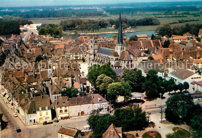 Auxonne Vue aerienne sur le centre