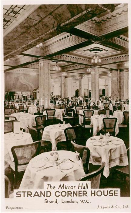 London Strand Corner House The Mirror Hall