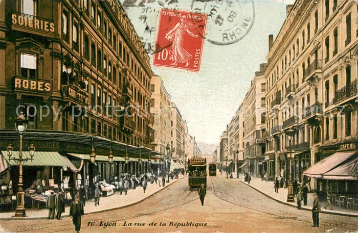 Lyon France Rue de la Republique