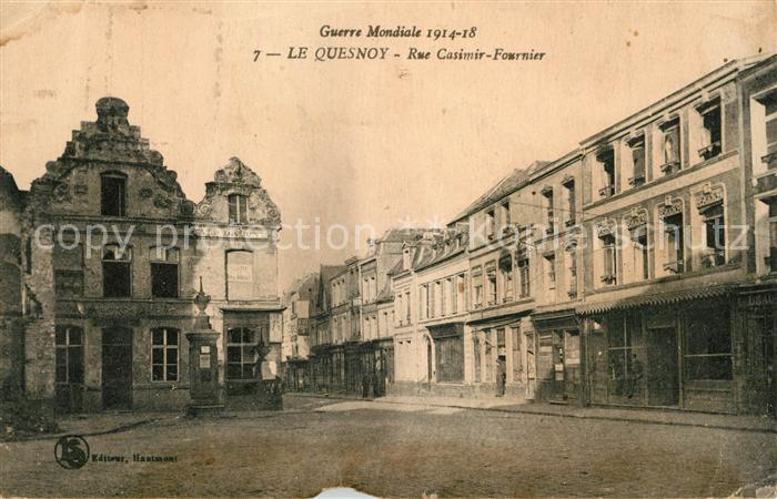 Quesnoy Nord Le Guerre Mondiale Rue Casimir Fournier ET
