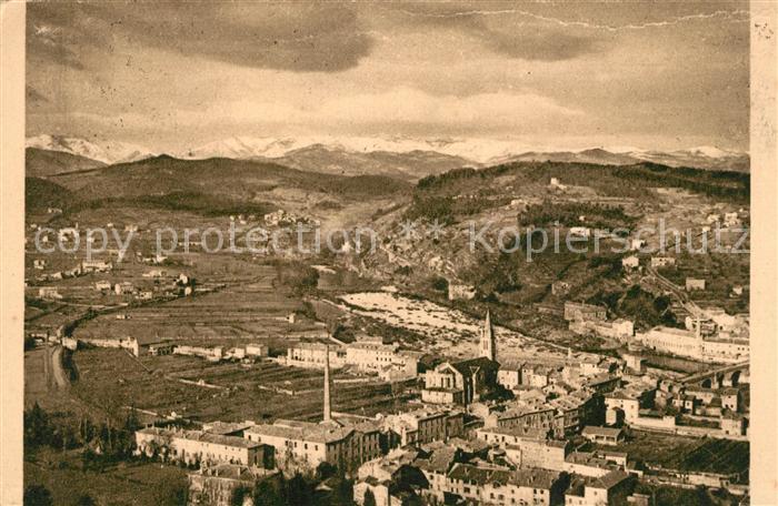 Aubenas en Vivarais Fliegeraufnahme