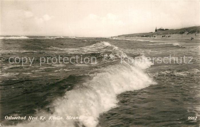 Nest Koeslin Ostseebad Strand bei Seegang