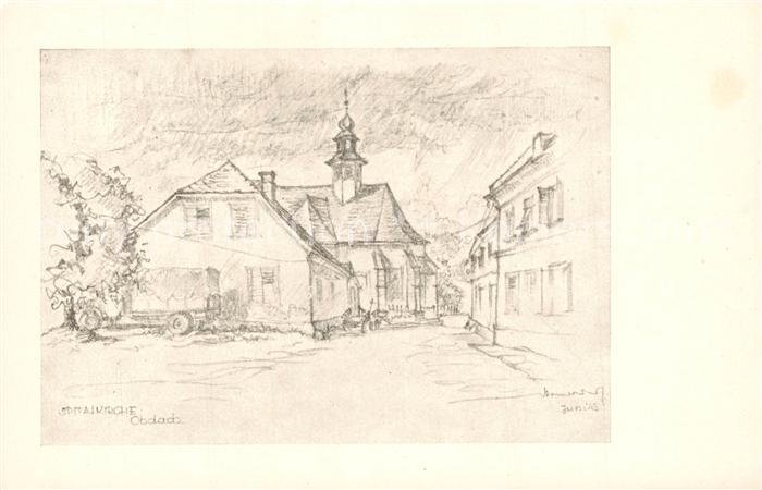 Obdach Spital Kirche Zeichnung