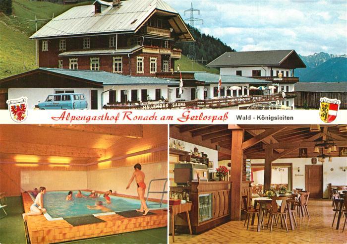 Koenigsleiten Alpengasthof Ronach am Gerlospass Hallenbad Gastraum