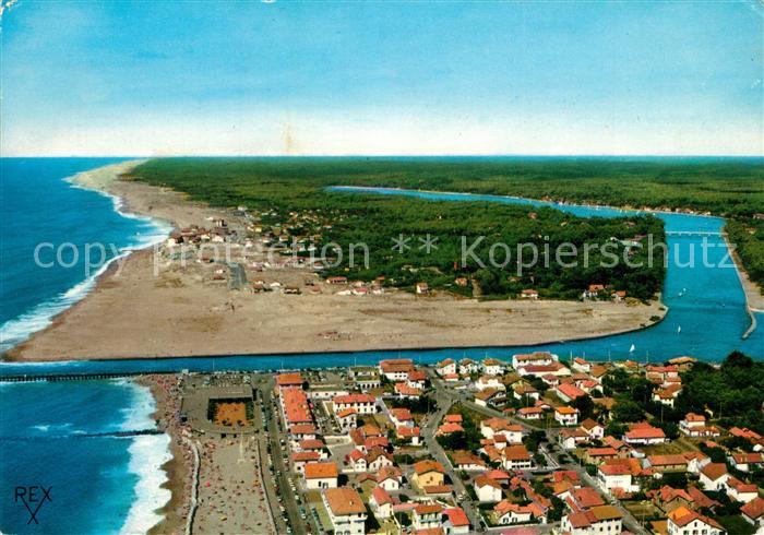Hossegor Soorts Landes Le Canal Marin et de Lac Vue aerienne