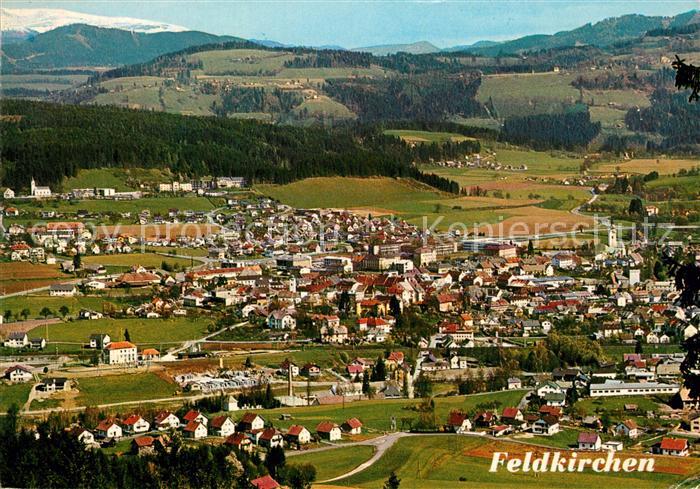 Feldkirchen Kaernten Fliegeraufnahme mit Waiern und Nockgebiet