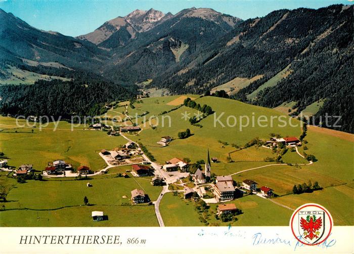 Hinterthiersee Fliegeraufnahme mit Hinterem Sonnwendjoch