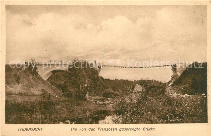 Thiaucourt-Regnieville von Franzosen gesprengte Brücke