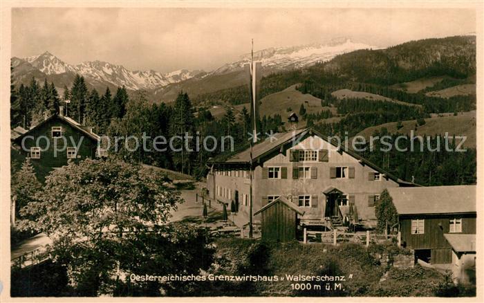 Riezlern Kleinwalsertal Vorarlberg oesterreichisches Grenzwirtshaus Walserschanz