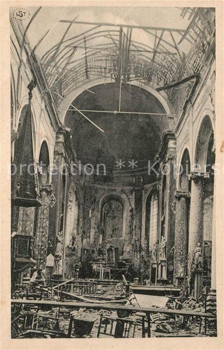 Ypern Ypres Kirche nach Bombardement