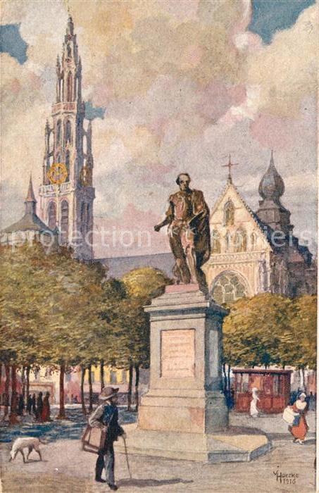 Antwerpen Anvers Standbeeld van PP Rubens