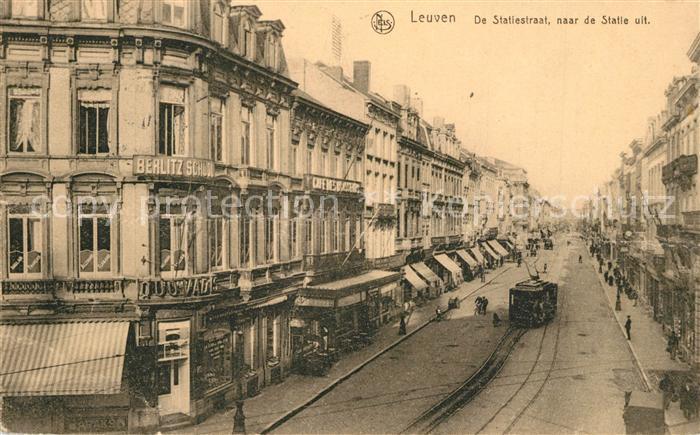 Leuven De Statiestraat naar de Statie uit