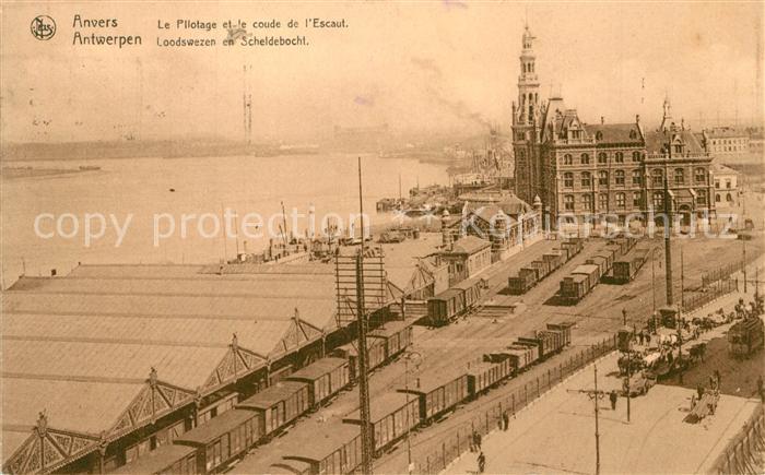 Anvers Antwerpen Le Pilotae et le coude de l'Escaut