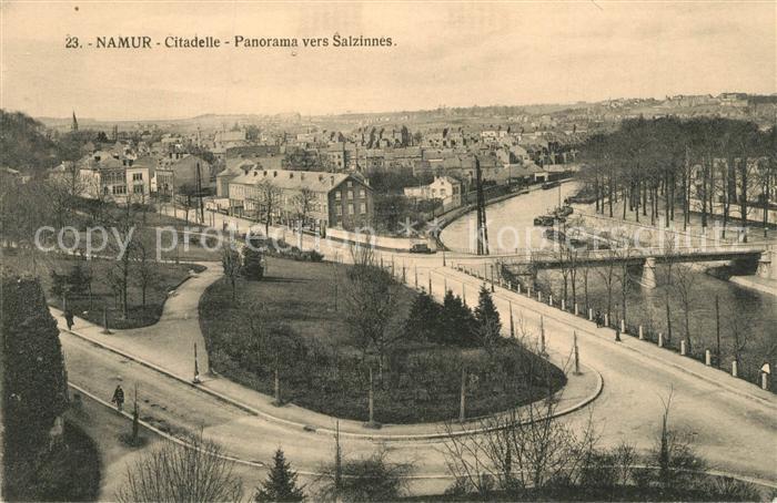 Namur sur Meuse Citadelle Panorama vers Salzinnes