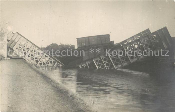 Belgien Zerstoerte Bruecke