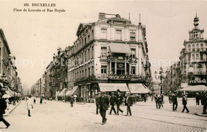 Bruxelles Bruessel Place de Louvain et Rue Royale