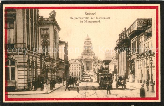Bruessel Bruxelles Regentenstrasse mit Justizpalast