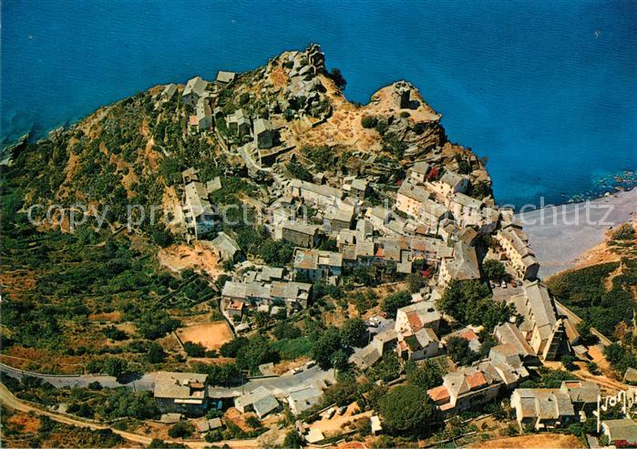 Nonza Dans le site le plus pittoresque du Cap Corse sur son Rocher Vue aerienne