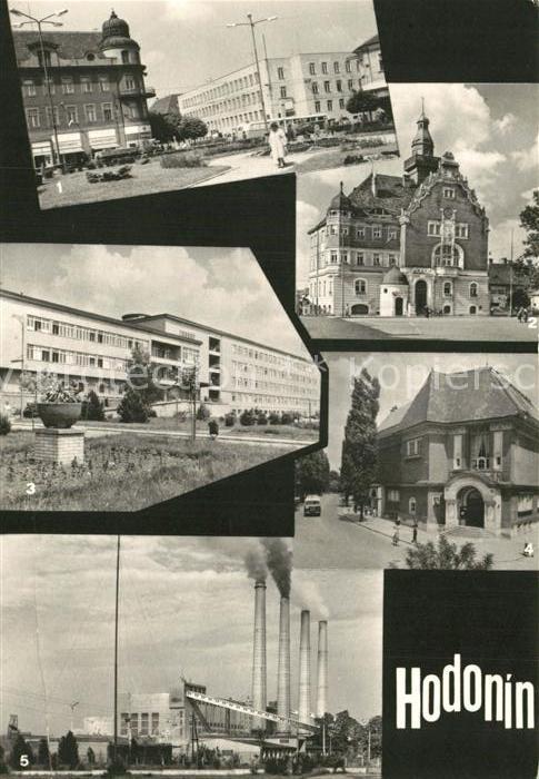 Hodonin Budovou ONV Budova radnice Okr ustav nar zdravi Dum umeni Moderni elektr