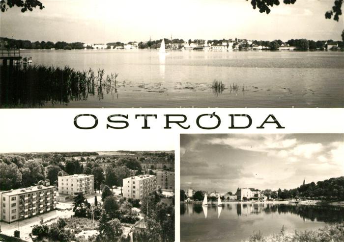 Ostroda Panorama miasta od strony jeziera Brweckiego Osiedle mieszkaniowe Fragme