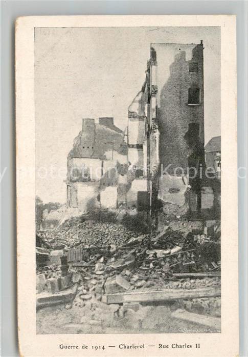 Charleroi Wallonie Guerre de 1914 Rue Charles II