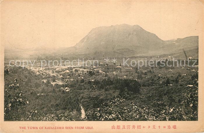 Japan The Town of Karuizawa seen from Usui