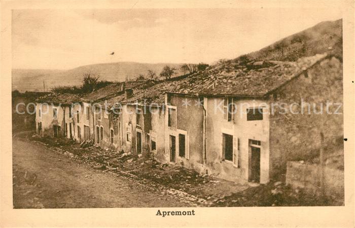 Apremont St Mihiel Zerstoertes Dorf