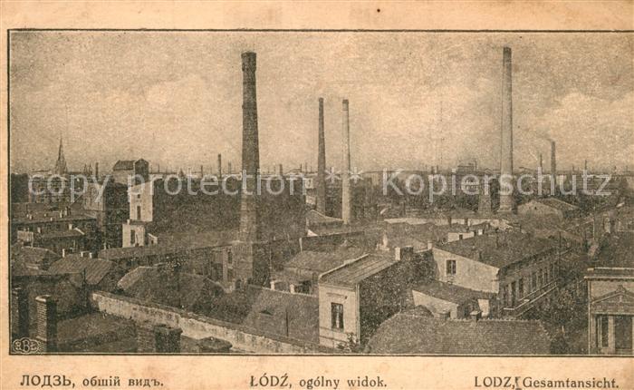 Litzmannstadt Lodz Stadtblick