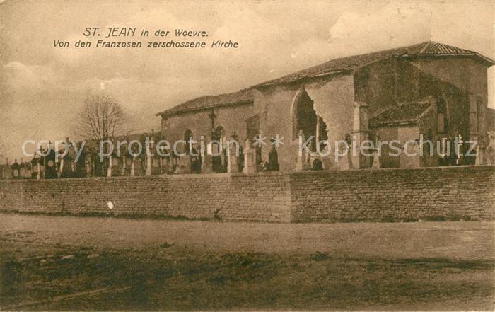 Saint-Jean-aux-Bois Ardennes Zerschossene Kirche