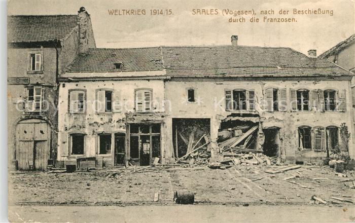 Saales Nach der Beschiessung durch Franzosen WK1