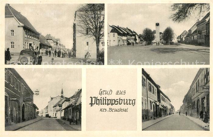 Philippsburg Baden Ehem Reichsfestung Strassenpartien