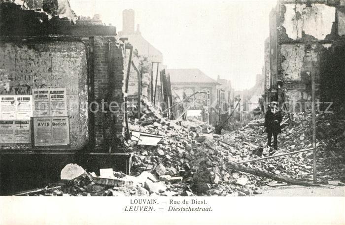 Louvain Flandre Rue de Diest nach Zerstoerung
