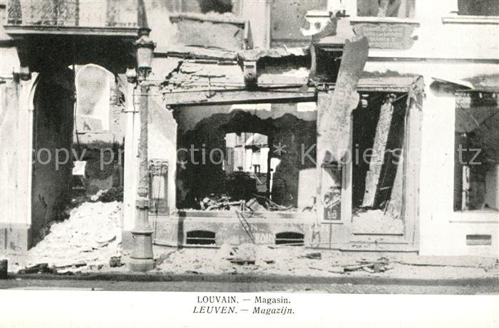 Leuven Magazijn na de beschieting