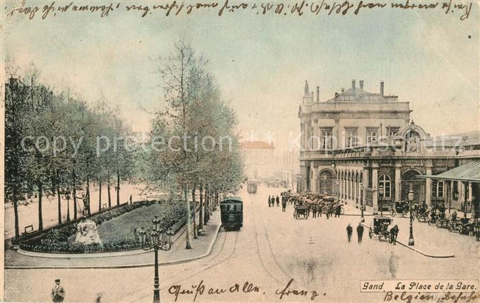 Gand Belgien La Place de la Gare