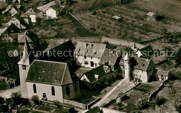 Hoechst Odenwald Ehem Augustinerinnen Kloster Pfarrkirche Fliegeraufnahme