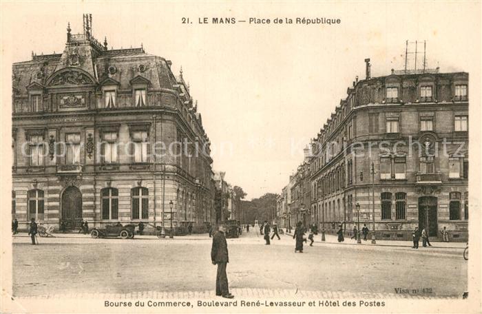 Le Mans Sarthe Place de la Repubique Bourse du Commerce Boulevard Rene Levasseur