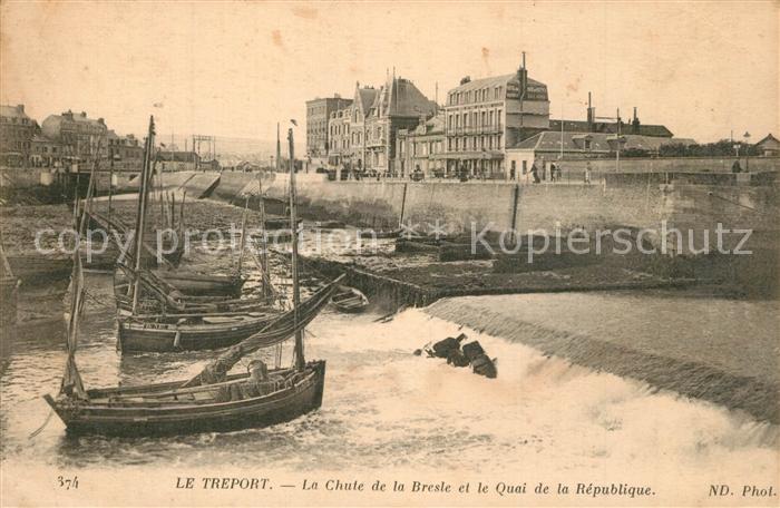 Le Treport La Chute de la Bresle et le Quai de la