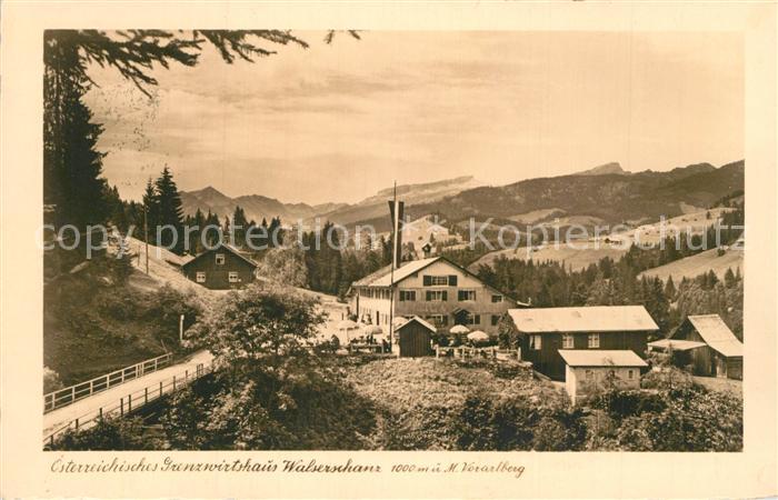 Walserschanz Kleinwalsertal oesterr Grenzwirtshaus