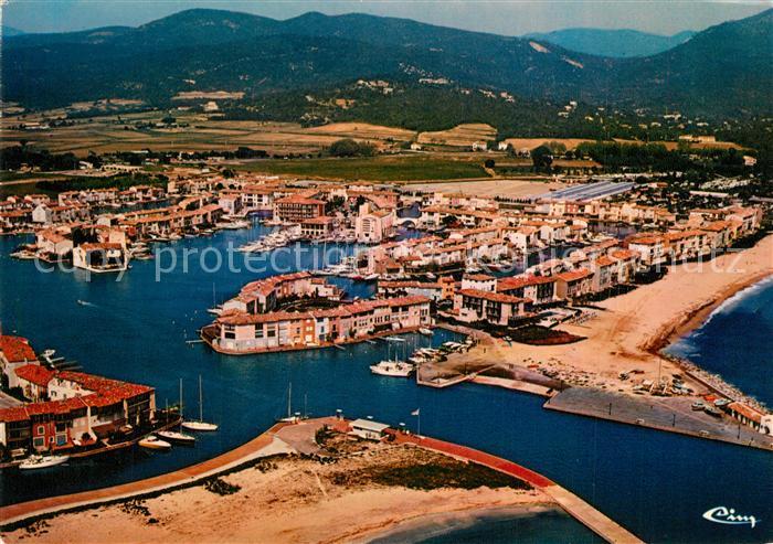 Port Grimaud Cite lacustre realisee par Societe Etige Vue generale aerienne