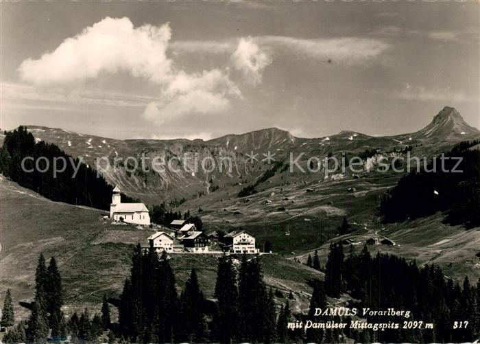 Damuels Vorarlberg mit Damülser Mittagspitz