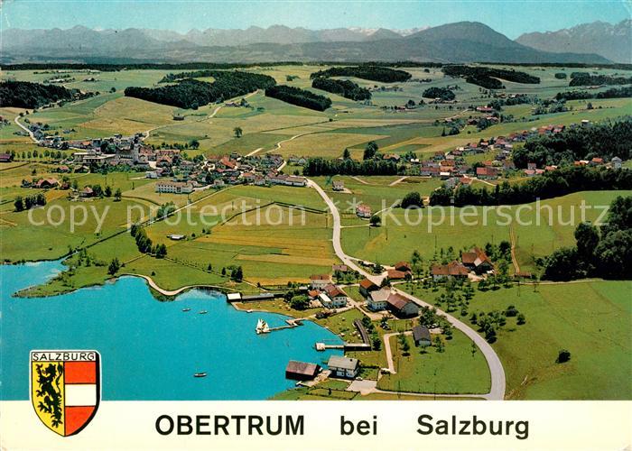 Obertrum See Fliegeraufnahme mit Obertrumer See