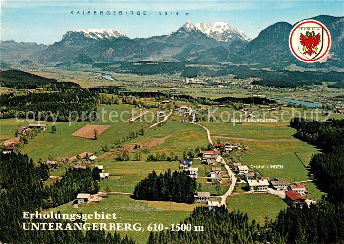 Unterangerberg Fliegeraufnahme mit Kaisergebirge