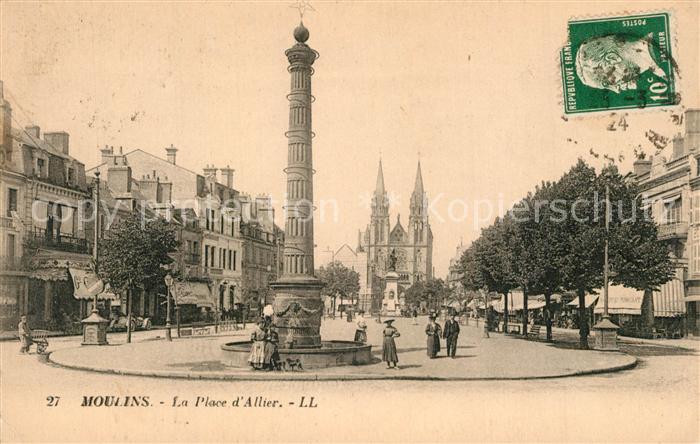 Moulins Allier Place d Allier Monument Eglise