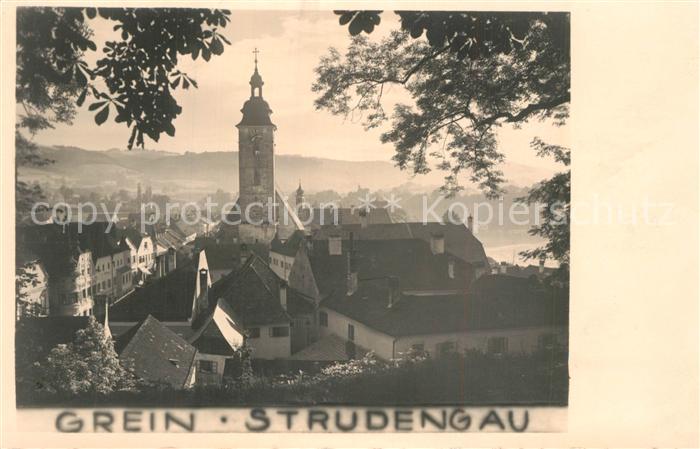 Grein Donau Oberoesterreich Ortsansicht mit Kirche